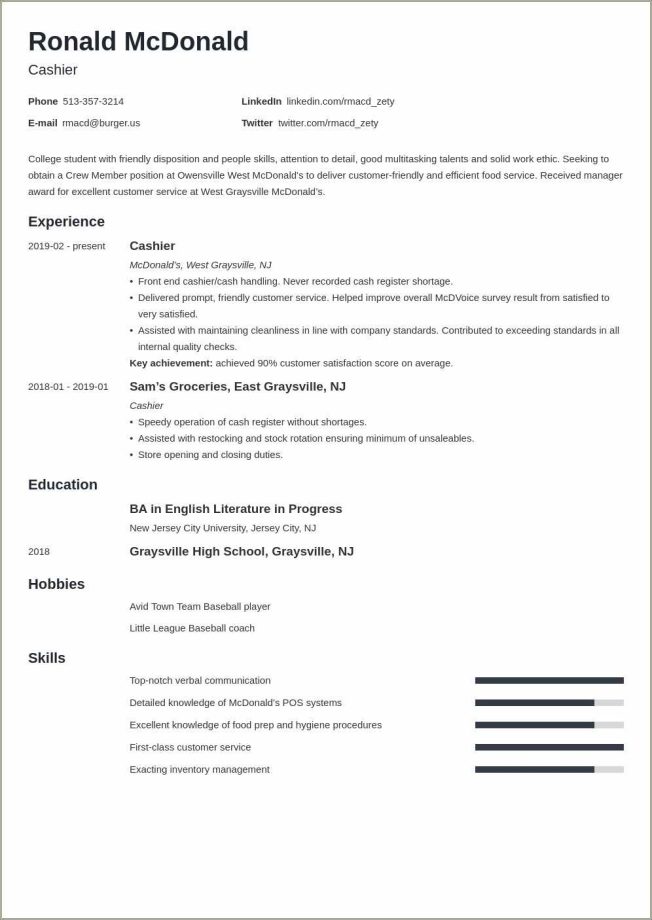 Resume Team Player Skills Examples Resume Example Gallery