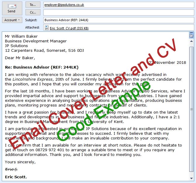 email cover letter and cv sending tips and examples cv plaza Email