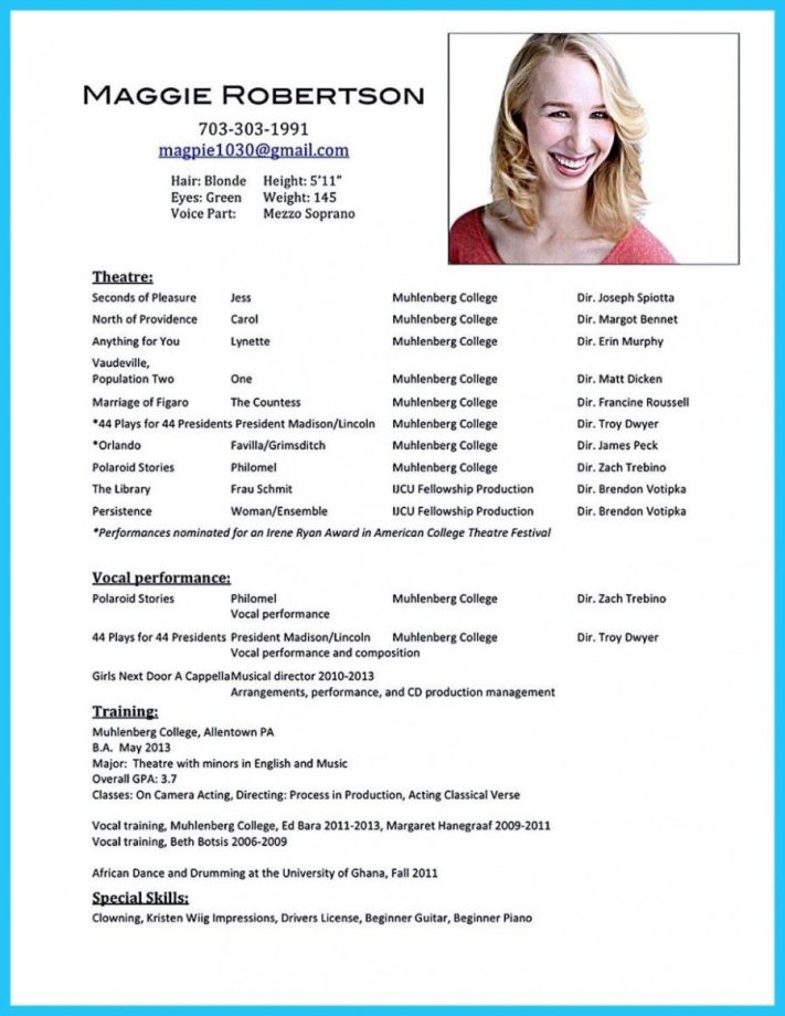 13 Vocal Pupil Resume Acting resume, Acting resume template, Resume