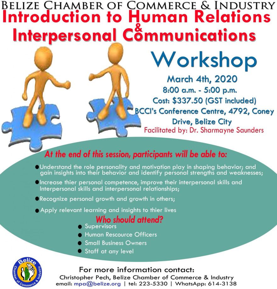 Human Relations & Interpersonal Skills, UWI Certified Training Belize