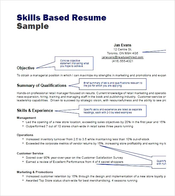 Skills Based Resume Sample PDF Free Samples , Examples & Format