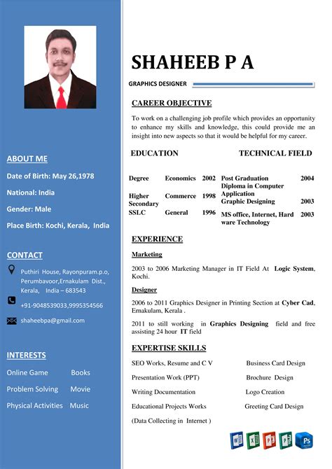 Types Of Resume Format 5 best examples of resume tips 2015 doc format