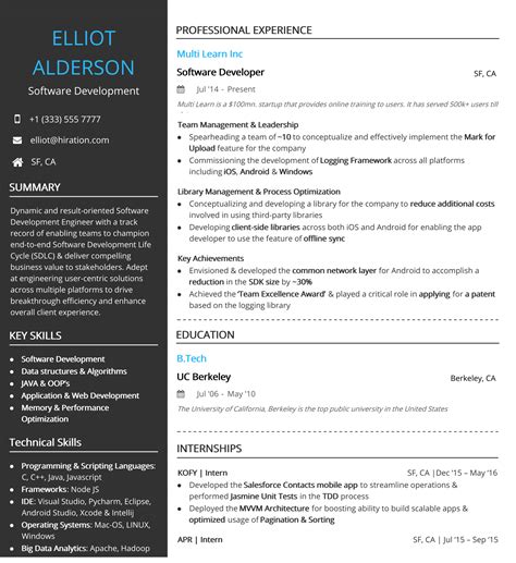 Online Resume and PDF Resume Creator OnlineResume.us