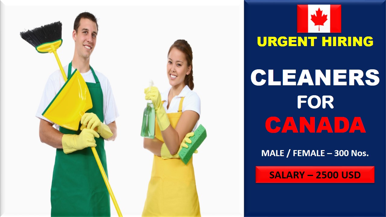 Urgent Hiring for Cleaners for Canada Apply Now