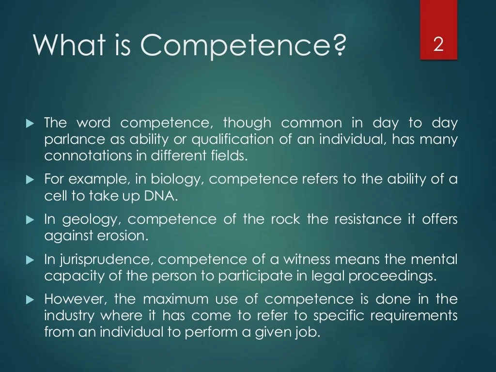 the difference between competence and competency