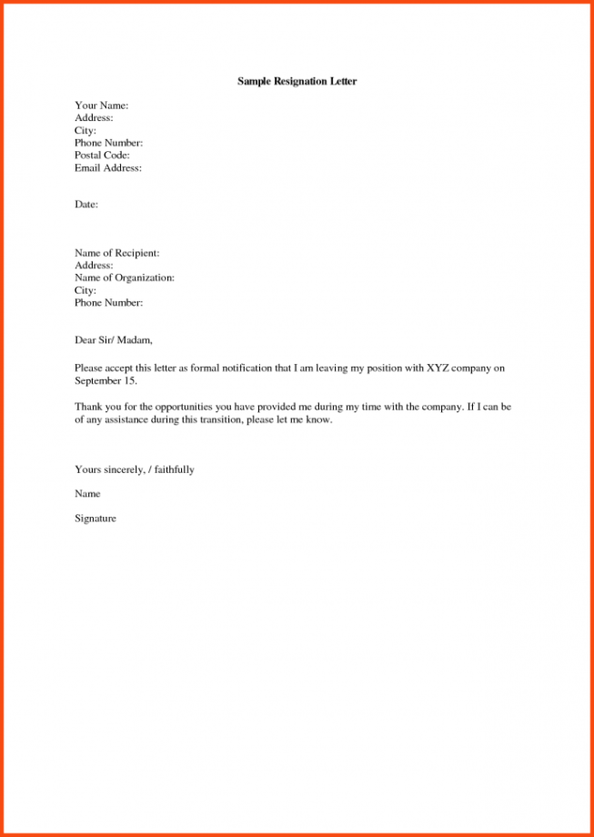 Letter Free Resignation Letters Tes Samples Pdf Word E2 80 93 Eforms