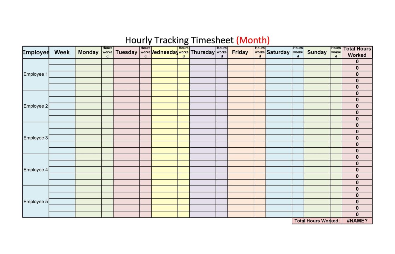 Employee Hourly Schedule Template For Your Needs