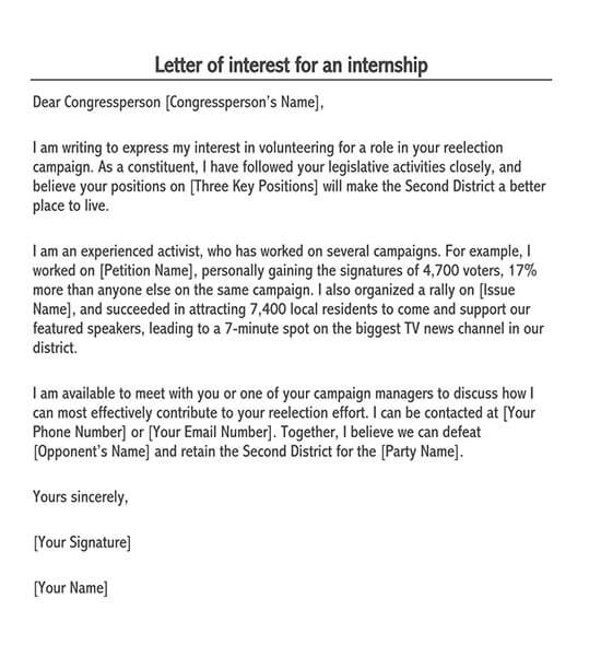 Letter Expressing Interest In Job Database Letter Template Collection