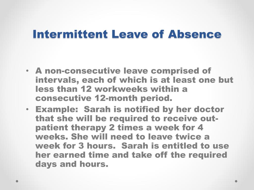 PPT LEAVE OF ABSENCES PowerPoint Presentation, free download ID5629456