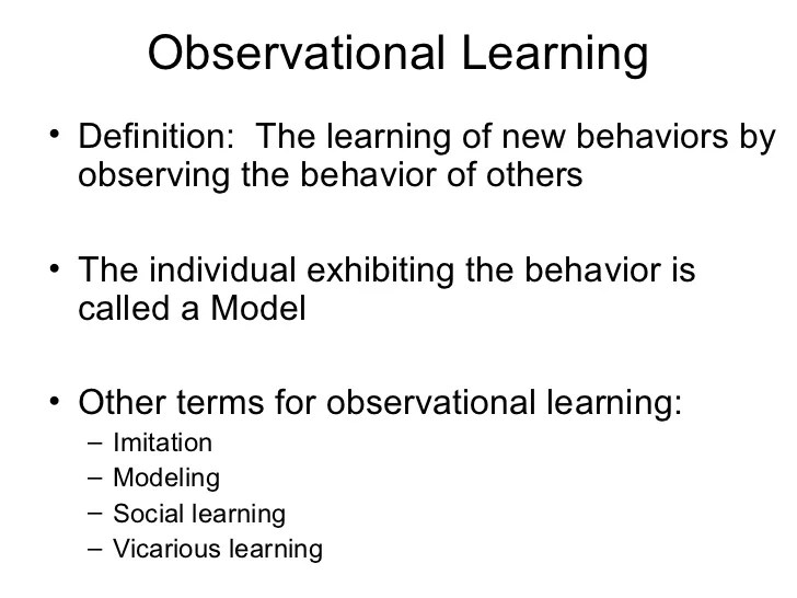 Observational learning
