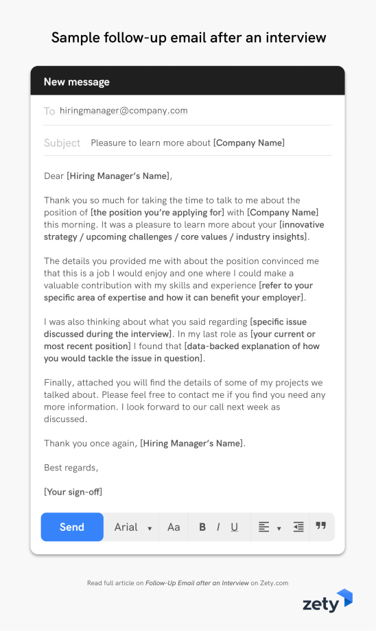 FollowUp Email after an Interview 10 Samples & Templates