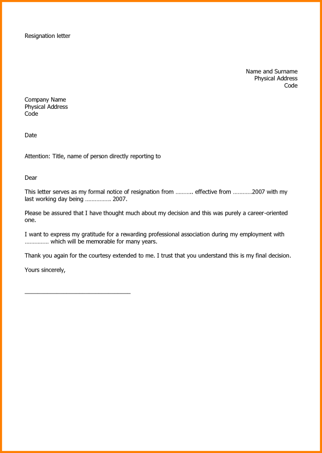 Resignation Letter Quitting Job Understand The Background Of