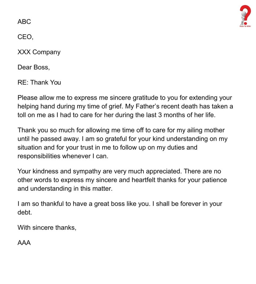 Letter Of Gratitude To Boss Collection Letter Template Collection