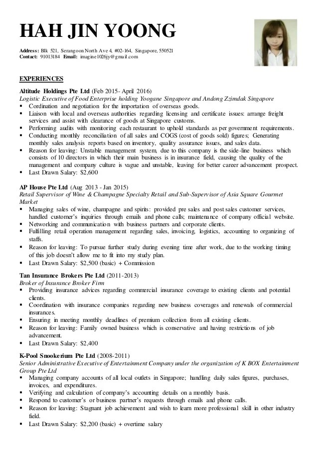 Curriculum Vitae With Expected Salary