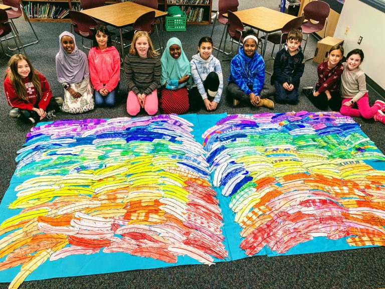Unveiling of Hanawalt's Collaborative Art Project Hanawalt Elementary