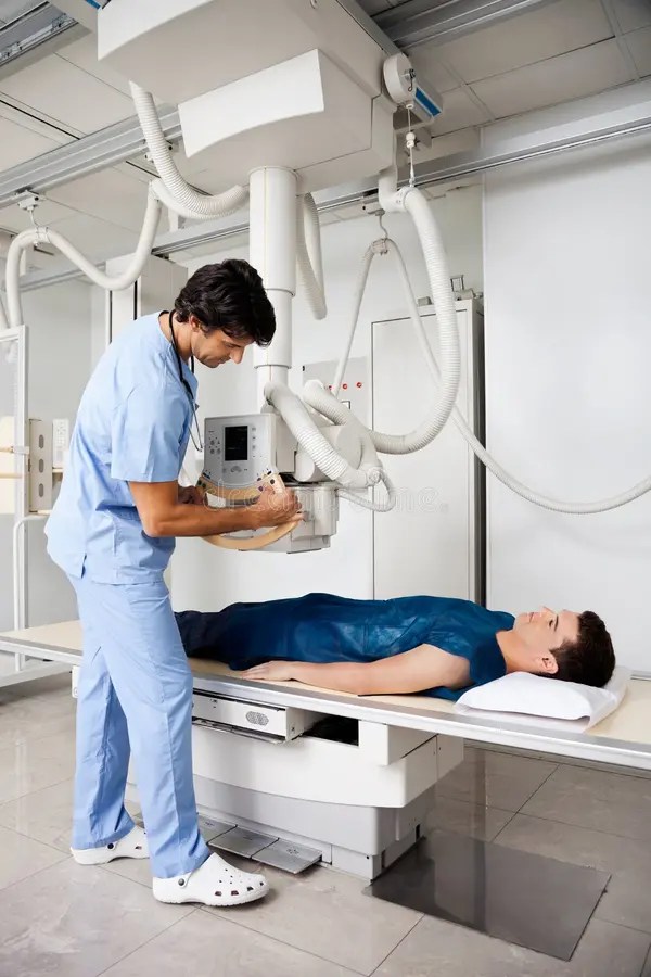 Technician Taking Patient's Xray Stock Image Image 36290801
