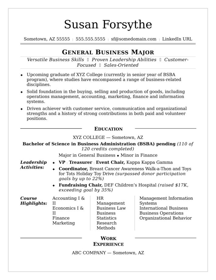 Resume Templates For College Students Resume Templates College