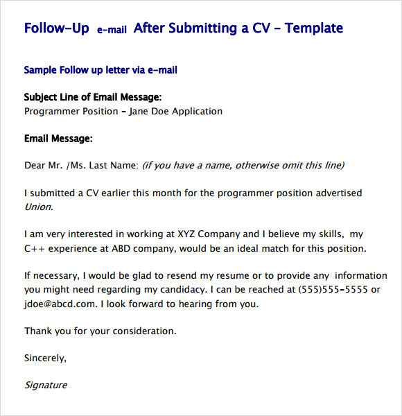 7 Sample Follow Up Email Templates to Download Sample Templates