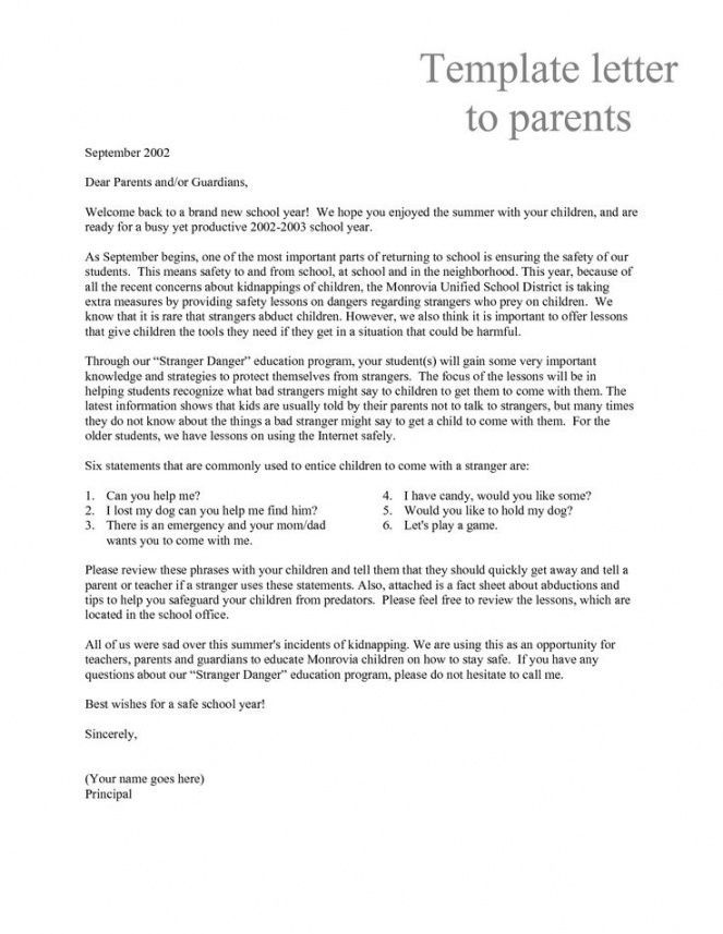 New Teacher Introduction Letter To Parents Template Example in 2021