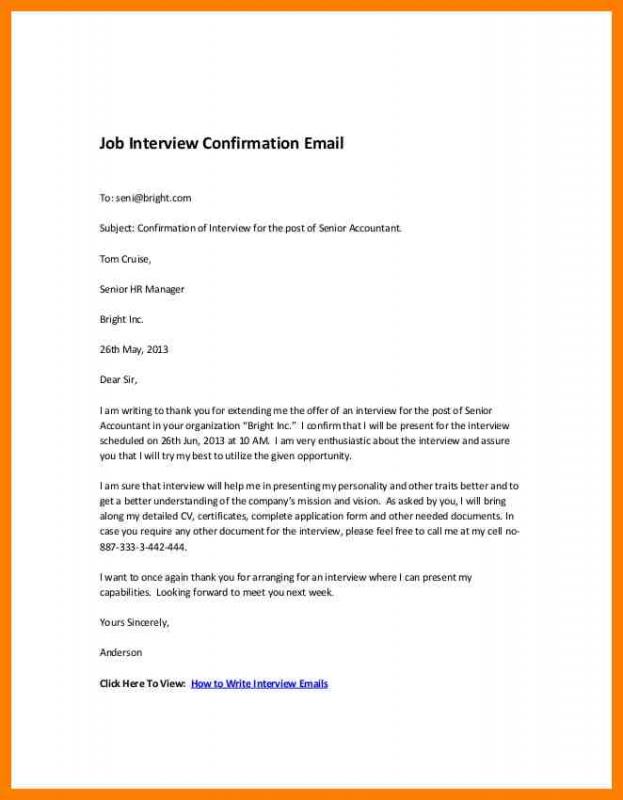 Reply To Interview Invitation Email Sample Template Business