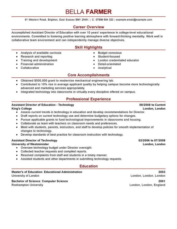What To Put Under The Education Section Of A Resume LISCRAG