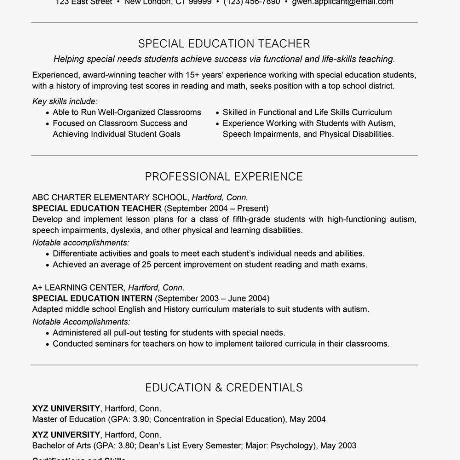 How To List Education On Resume