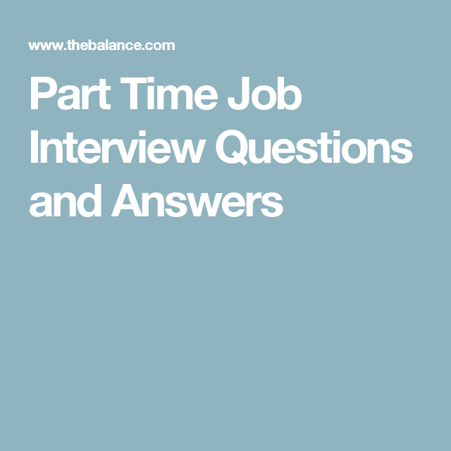 Most Commonly Asked PartTime Job Interview Questions Teacher