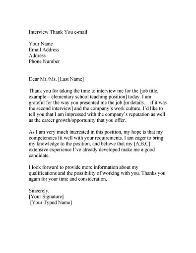 40 Thank You Email After Interview Templates ᐅ TemplateLab