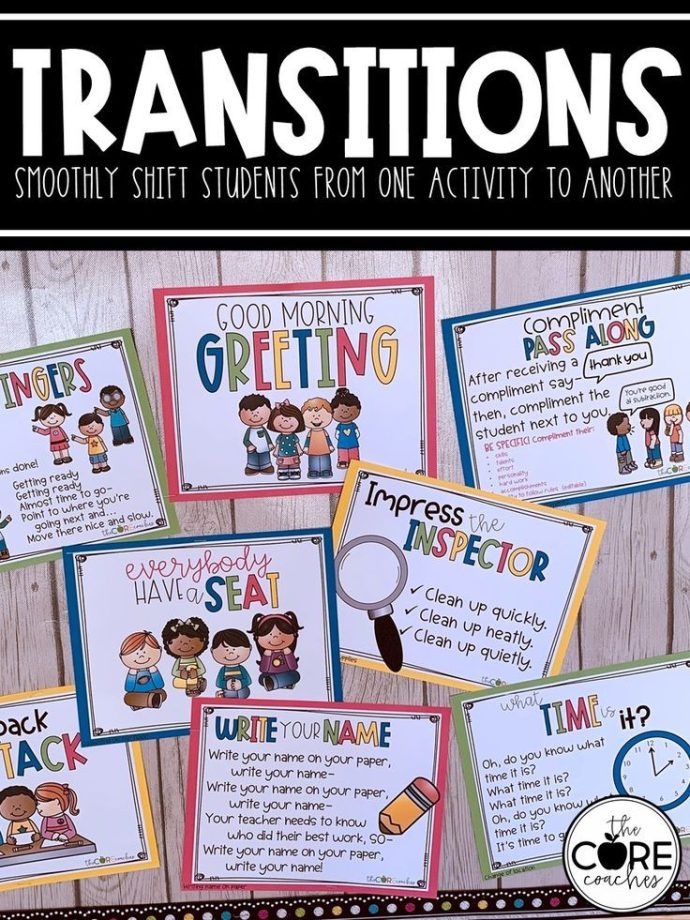 Classroom TRANSITIONS are routines that are used regularly as a way to