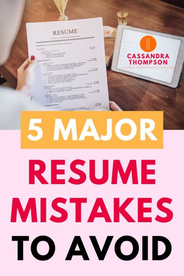 5 Major Resume Mistakes to Avoid Job search tips, Resume writing tips
