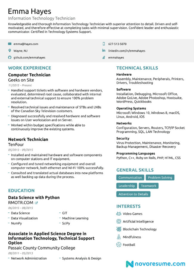 Resume It Resume Foral Examples Guide What Is An Sample Mean Job