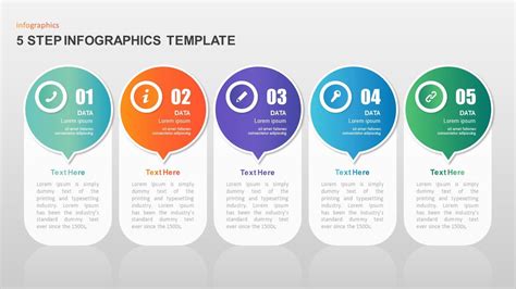 5 step chevron powerpoint infographic template CiloArt