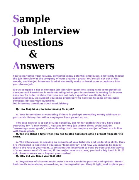 Panel Interview Questions And Answers Example