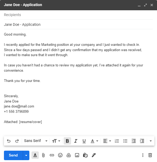 Follow Up Email After Application Templates (Copy & Paste)