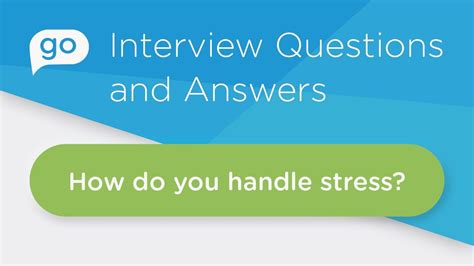 How to Answer the "How Do You Handle Stress?" Interview Question YouTube