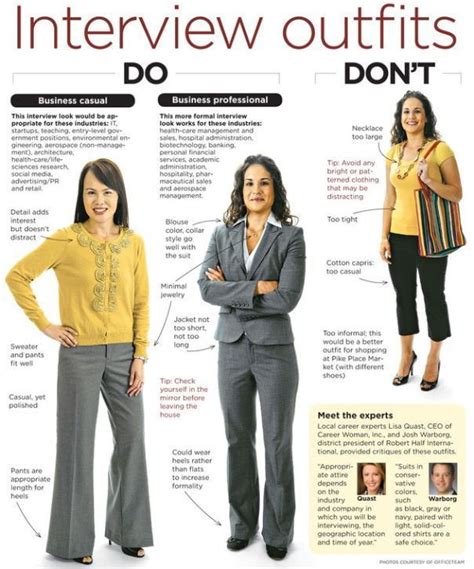 Interview Attire Suggestions from Academic Chic A site geared towards