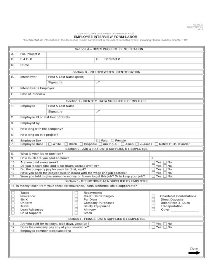 Employee Interview Form 2 Free Templates in PDF, Word, Excel Download