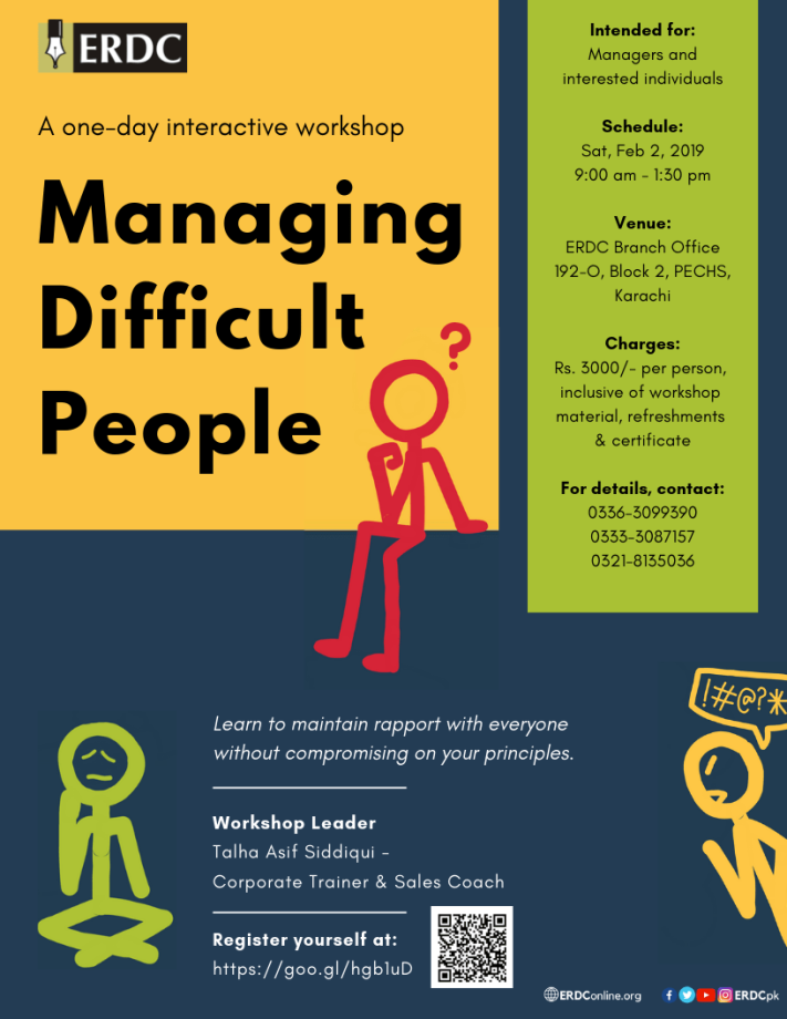 A oneday for Managers MANAGING DIFFICULT PEOPLE ERDC