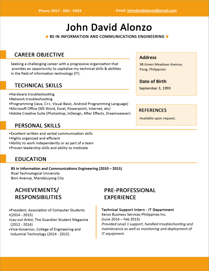 Pin by subrat jena on Projects to Try Job resume format, Sample