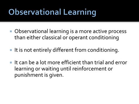 Observational learning