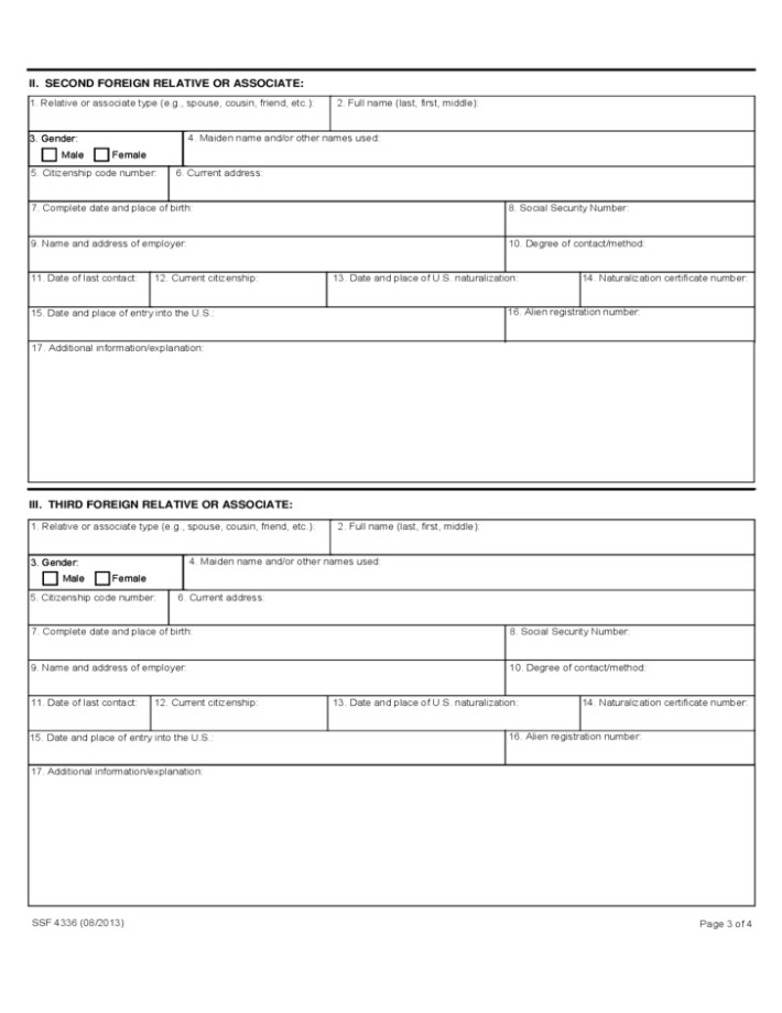 Security Clearance Forms United States Free Download