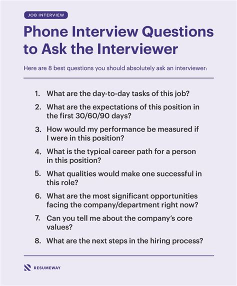 Top Phone Interview Questions to Ask Your Interviewer