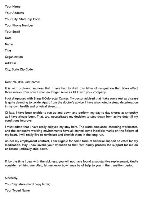 Medical Resignation Letters Template 10+ Free Word, PDF Format