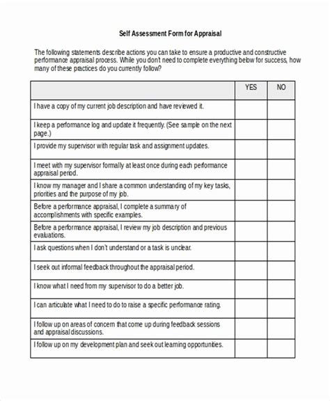 FREE 7+ Sample Self Evaluation Templates in PDF