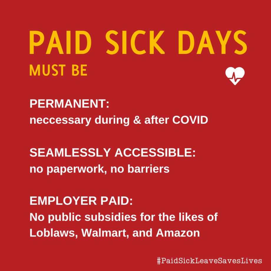 All out for paid sick days! Temporary measures miss the mark Fight