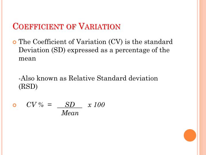 How To Calculate Coefficient Of Variation / Calculate the standard