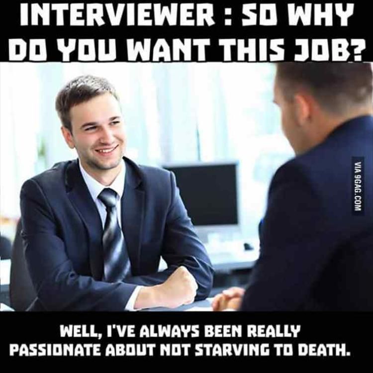 The Funny Side Of Job Interviews 21 Pics Funny jobs, Job memes, Work